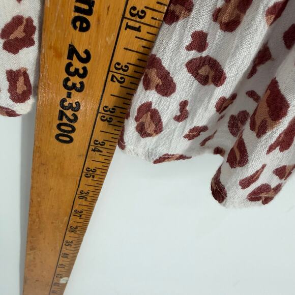 Anthropologie Tunic Top Nia Leopard Lace Oversized Tiered Romantic Feminine S - Picture 8 of 10